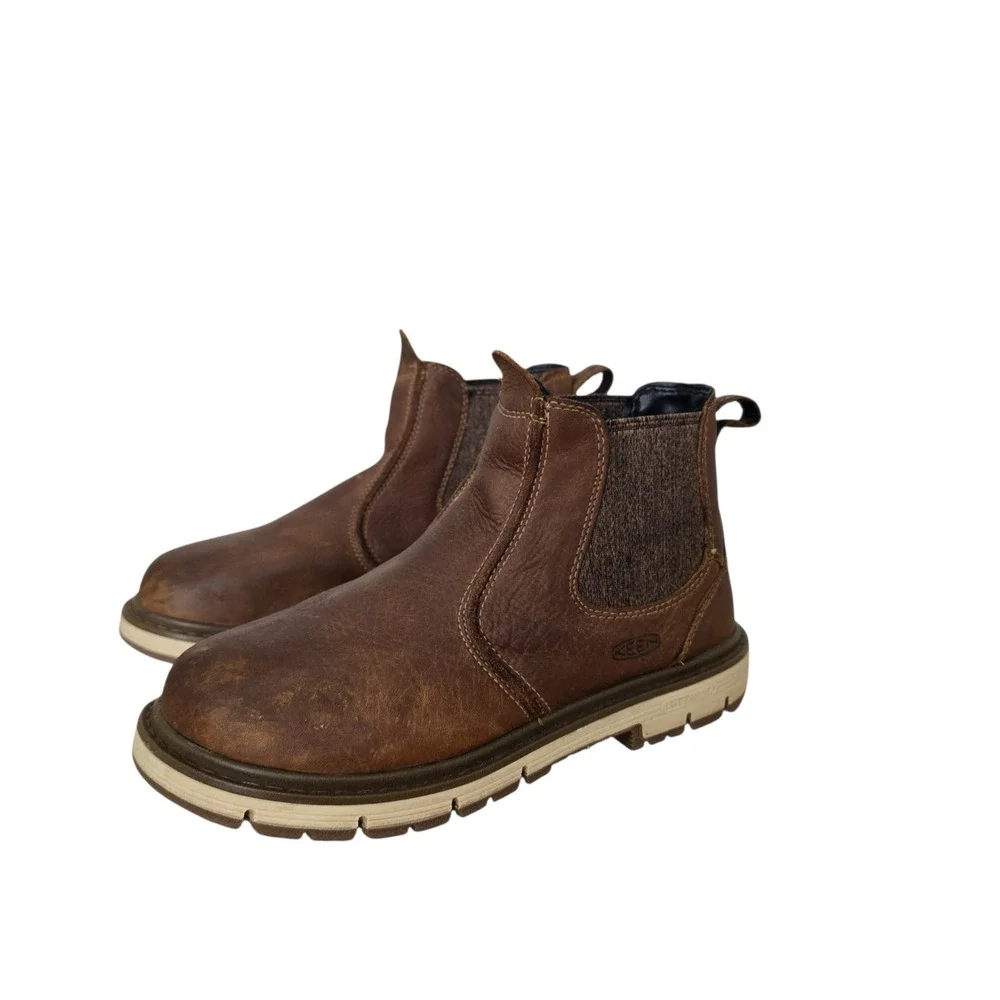 Keen Utility Seattle Romeo Mens 7.5 Brown Leather Aluminum Toe Work Boots EH